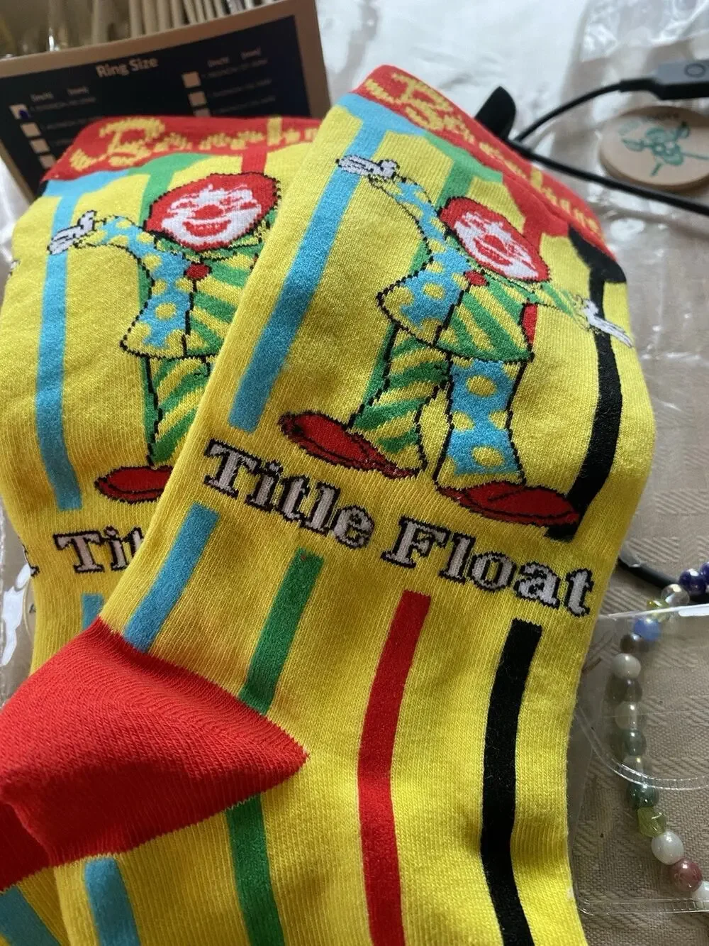 Bacchus 2025 Title Float Socks New Orleans Mardi Gras Krewe Favor W100-04